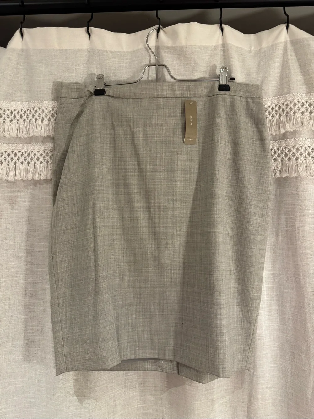 NWT | Jcrew pencil skirt | light grey | women’s 10 | 100% wool